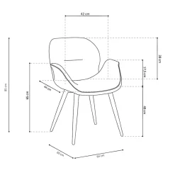 Stoel Tina Grijs – Set van 2