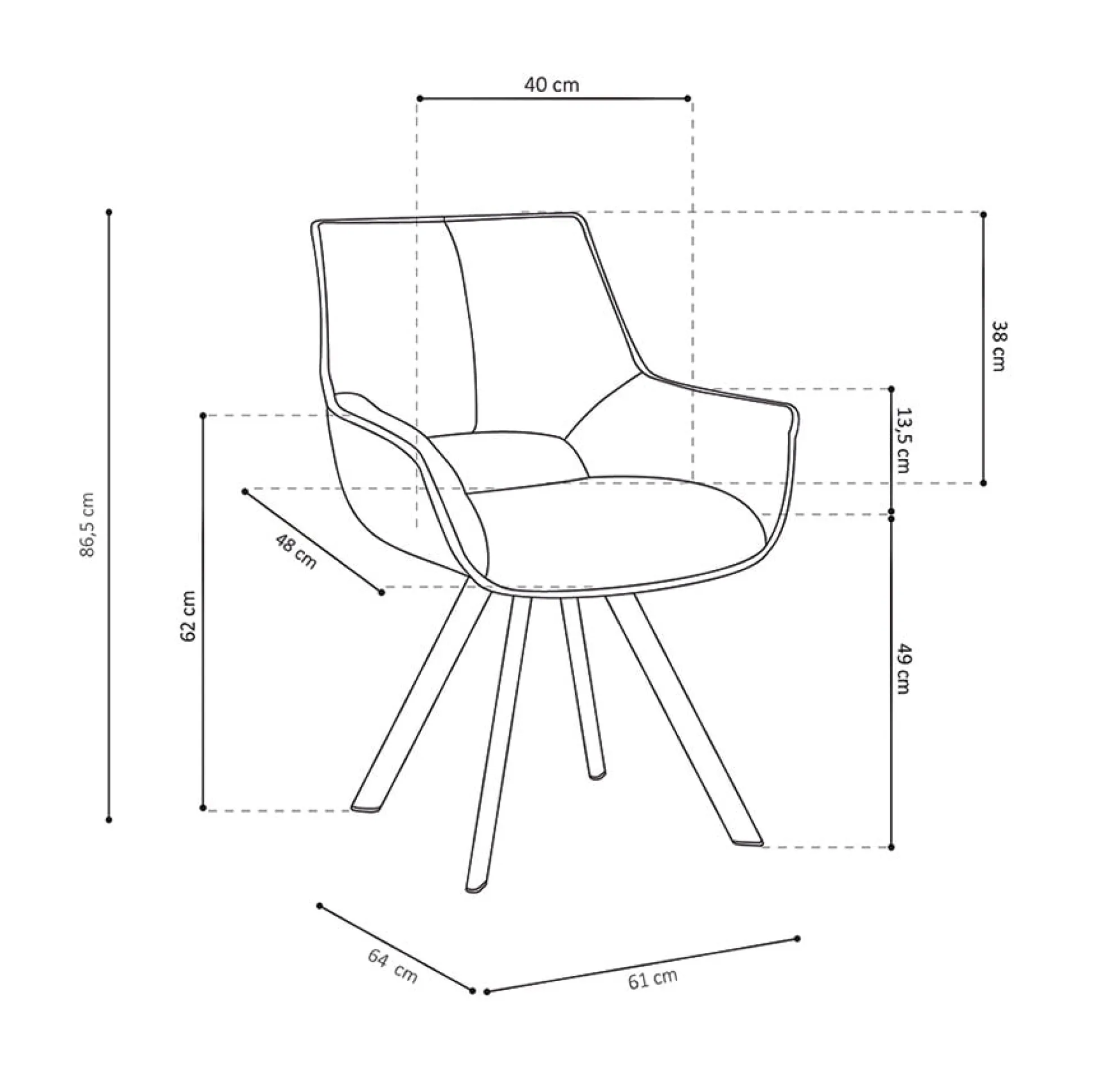 Stoel Zoë Roze – Set van 2