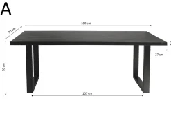 Tafel Nena Zwart 180 cm
