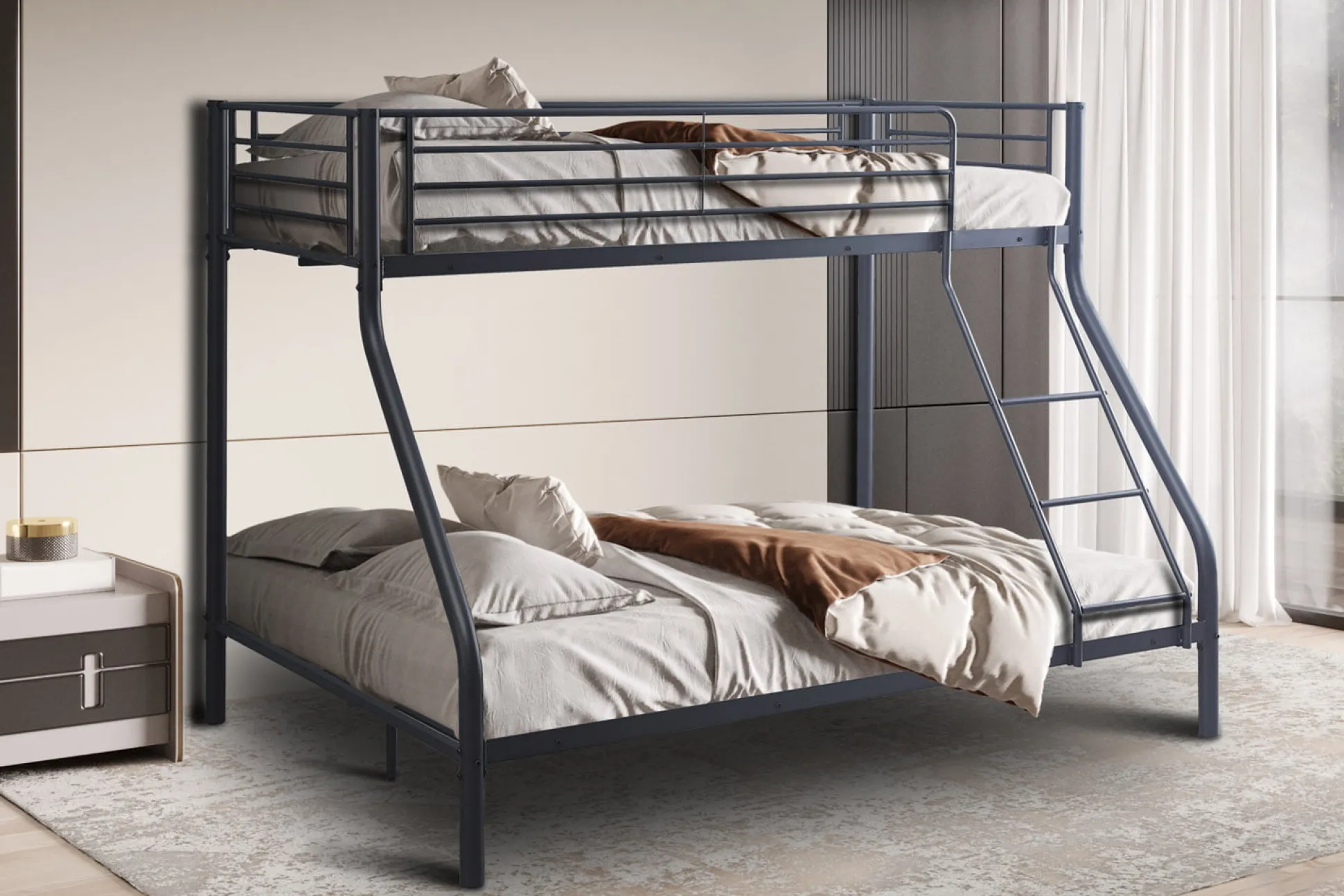 Triobed Romain Donkergrijs