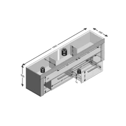 TV-meubel Enrico Zandeiken 180x40x53 cm