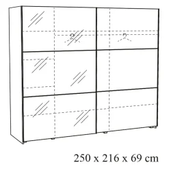 Twee-deurs schuifdeurkast Andante-W25