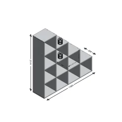 Vakkenkast Camiel Wit – 139x33x142 cm