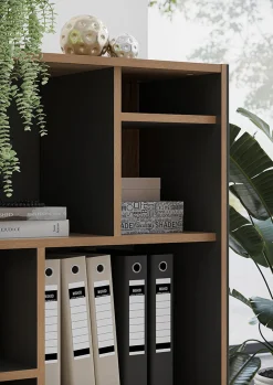 Vakkenverdeling Kantoorkast Pytheas 5 stuks Grafiet Eiken