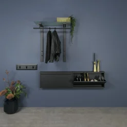 Wandkapstok Bavo Zwart