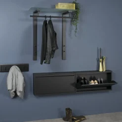 Wandkapstok Bavo Zwart