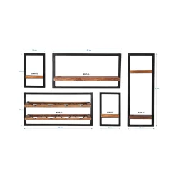 Wandrek Mali – 120x75x25 cm – A – Set van 5
