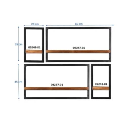 Wandrek Mali – 95x75x25 cm – A – Set van 4