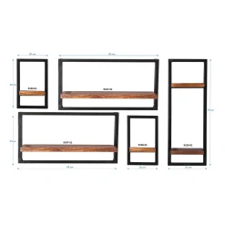 Wandrek Mali – 120x75x25 cm – B – Set van 5