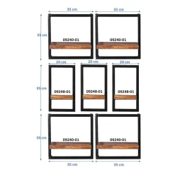 Wandrek Mali – 75x115x25 cm – Set van 7