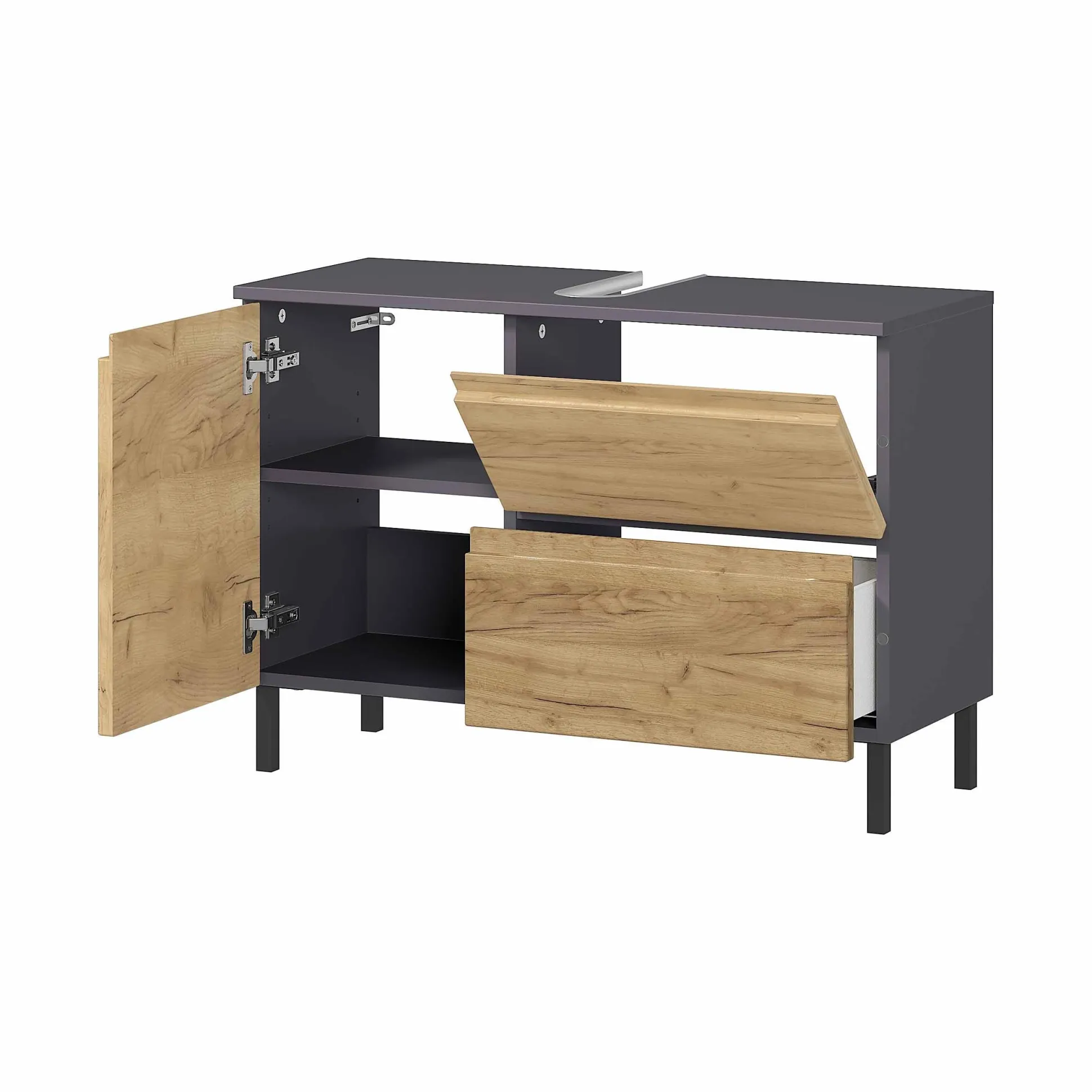 Wastafelkast Abrantes Eiken 80 cm