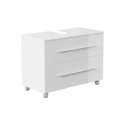 Wastafelkast Glasgow Wit Hoogglans 85 cm