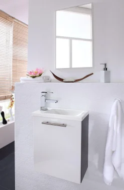 Wastafelkast Isla Antraciet Wit