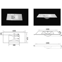 Wastafelkast Ivar Zwart L