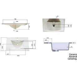 Wastafelkast Ivar Zwart M
