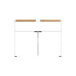 Wastafelkast Sicilia Wit Eiken