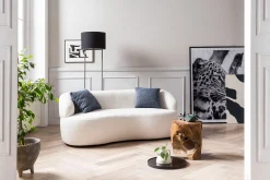 2-zits bank Pien Wit Bouclé