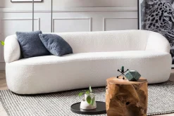 3-zits bank Pien Wit Bouclé